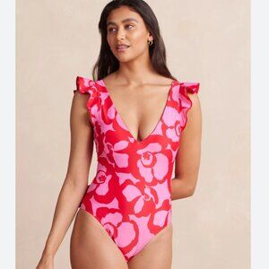 Summersalt | Ruffle Backflip | Pink Flowers | Size 6 NWOT